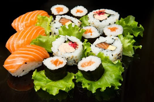Sushi Set over black