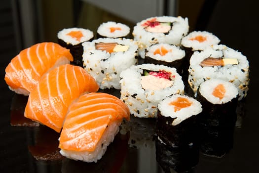 Sushi Set over black