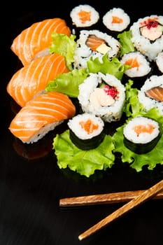 Sushi Set over black