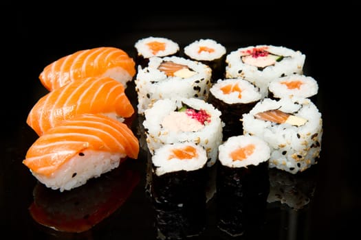 Sushi Set over black