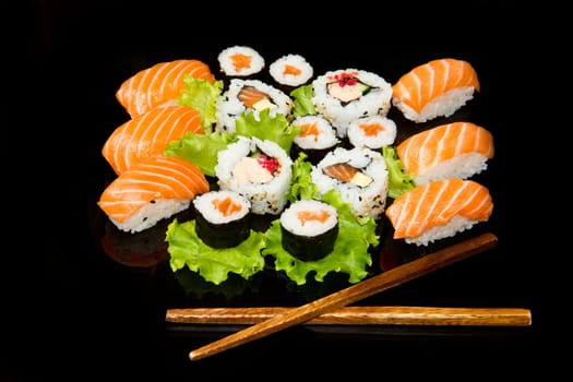 Sushi Set over black