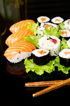Sushi Set over black