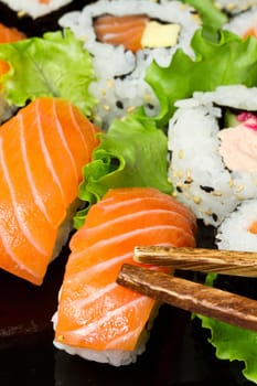 Sushi Set over black