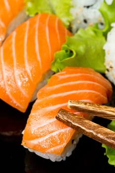 Sushi Set over black