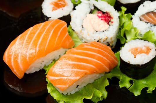 Sushi Set over black
