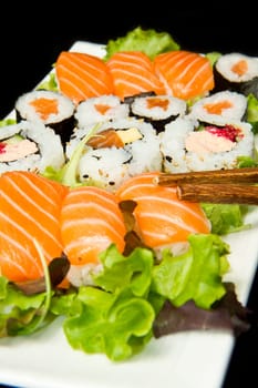 Sushi Set over black