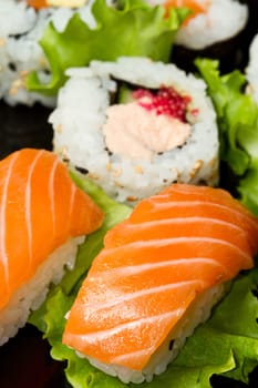 Sushi Set over black