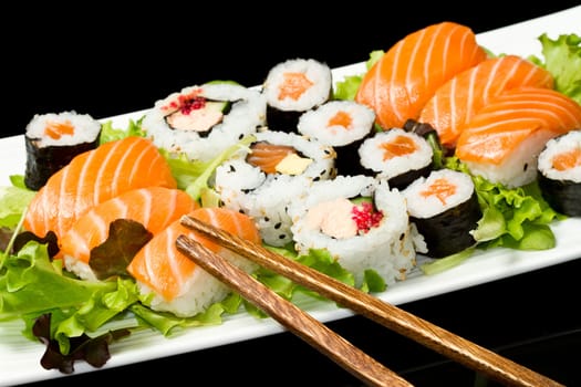 Sushi Set over black