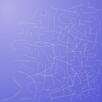 Blue background and randomly placed handmade white lines