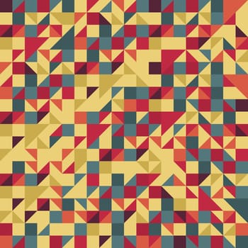 Geometric seamless pattern with triangles and squares