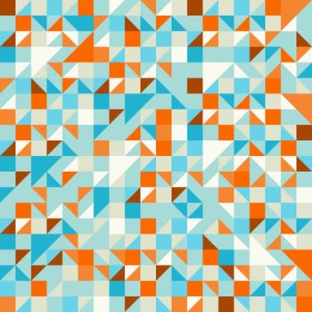 Geometric seamless pattern with triangles and squares