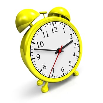 The yellow alarm clock in 3D
