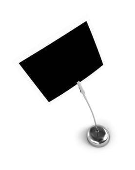 Photo clip silver against white background 3