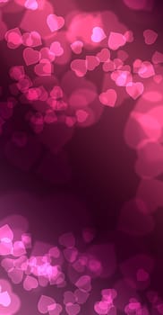 Pink Bokeh of Hearts 05