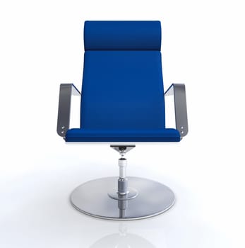 Designer Executive Chair Blue Silver