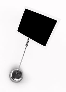 Photo clip silver against white background 4