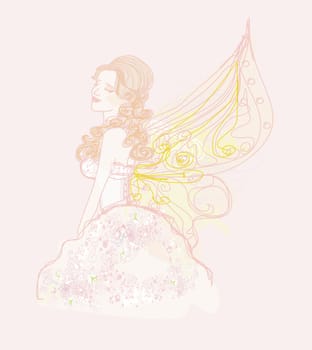 beautiful fairy vector graphic