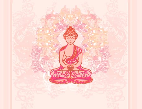 Vector of Chinese Traditional Artistic Buddhism Pattern