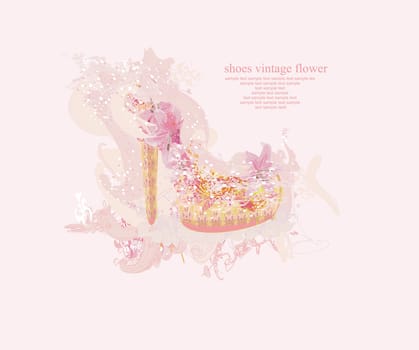 abstract shoes vintage poster