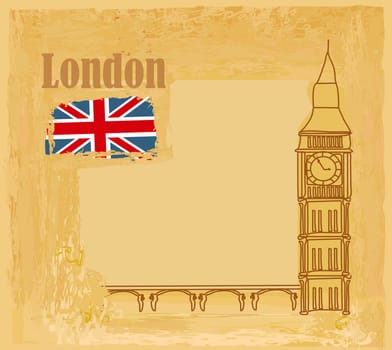 Grunge banner with London