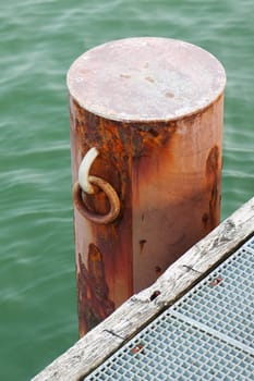 Steel dolphins at the pier of Göhren