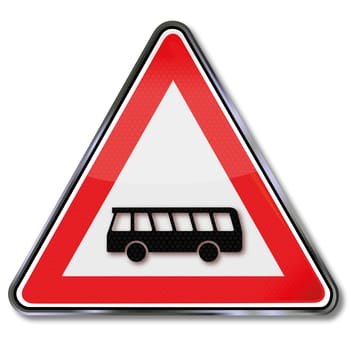 Street sign bus