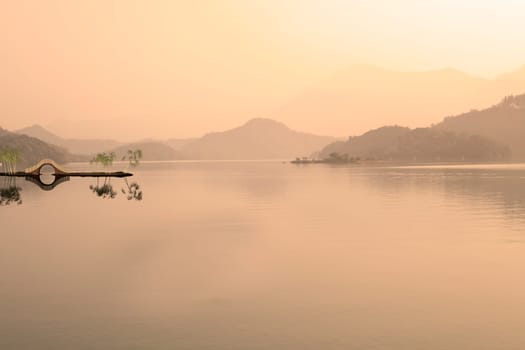 Chinese landscape painting - Sunset of Fisherman