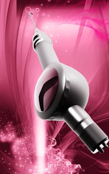 Digital illustration of Micro motor dental polisher in colour background