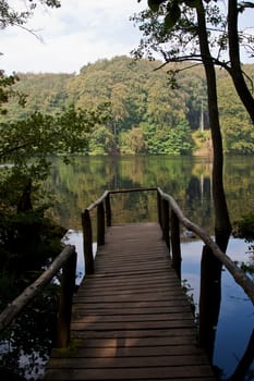Jetty at Lake Hertha on Rügen,Jasmund