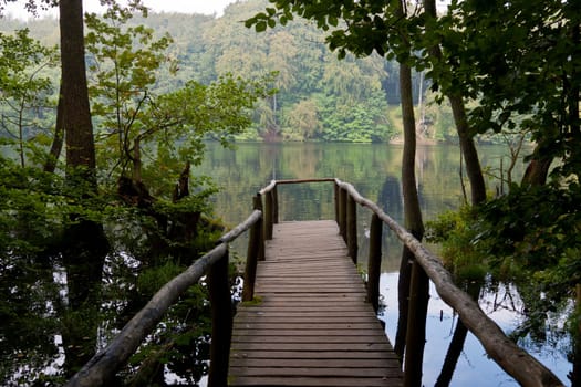 Jetty at Lake Hertha on Rügen,Jasmund