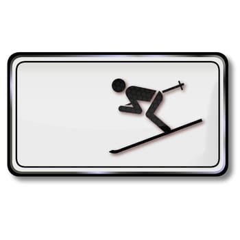 Traffic sign skiers