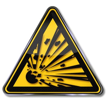 Hazard symbol Warning of explosive substances