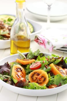 Salad with tamarillos and olive oil