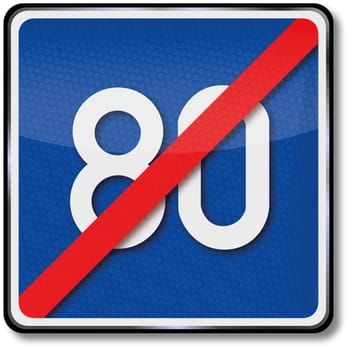 Traffic sign recommended speed lifted