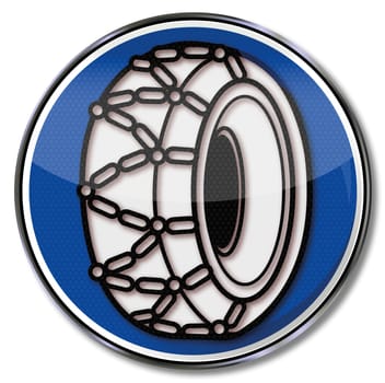 Traffic sign snow chains