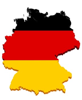Map of Germany 3D