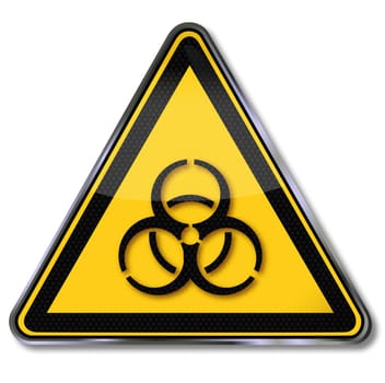 Biohazard warning sign