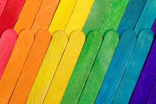 A lot of coloured paddle pop sticks