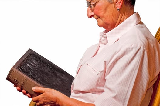 Senior woman with bible