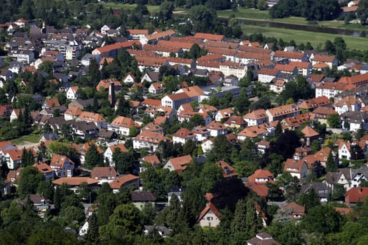 View of Hamelin from Klüt