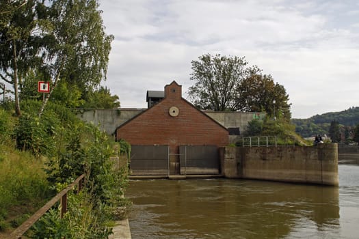 Old lock on the Werder in Hamelin