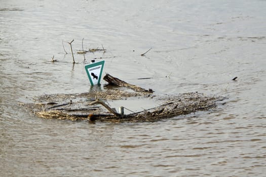 Weser flood near Hessisch Oldendorf