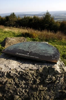 Direction board on the Köterberg