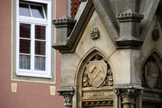 Fountain on the market square in Obernkirchen