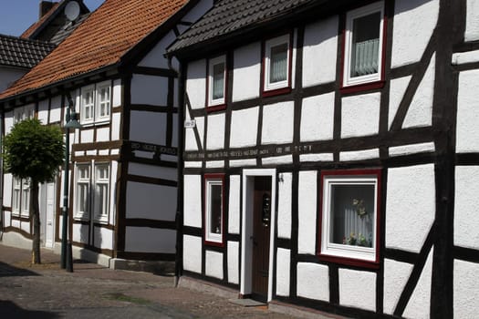Half-timbered house in Warburg