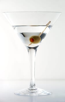 Dry Martini cocktail photographed in a studio environment