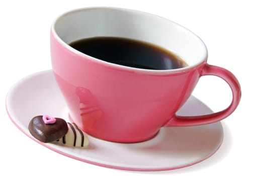 Pink coffee cup