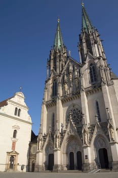 Saint Wenceslas Cathedral Olomouc, Czech Republic. The monument is enlisted into the UNESCO World Cultural Heritage.