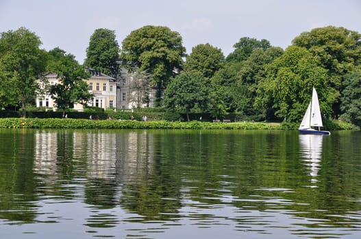 Hamburg Alster in summer