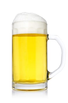 mug of beer  on a white background